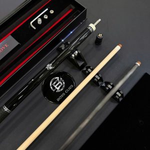 Gậy Bida Lỗ Leadsuper Luxury 2.0 Black - Kèm 2 Ngọn (Carbon & Mộc)/Gậy Bida Chính Hãng Leadsuper 23 leadlux2.0bl